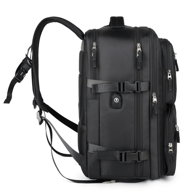 Mens Large-Capacity Business Backpack With Dry-Wet Separation Compartments