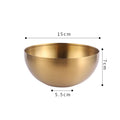 Gold Stainless Steel Salad Bowl Household Large