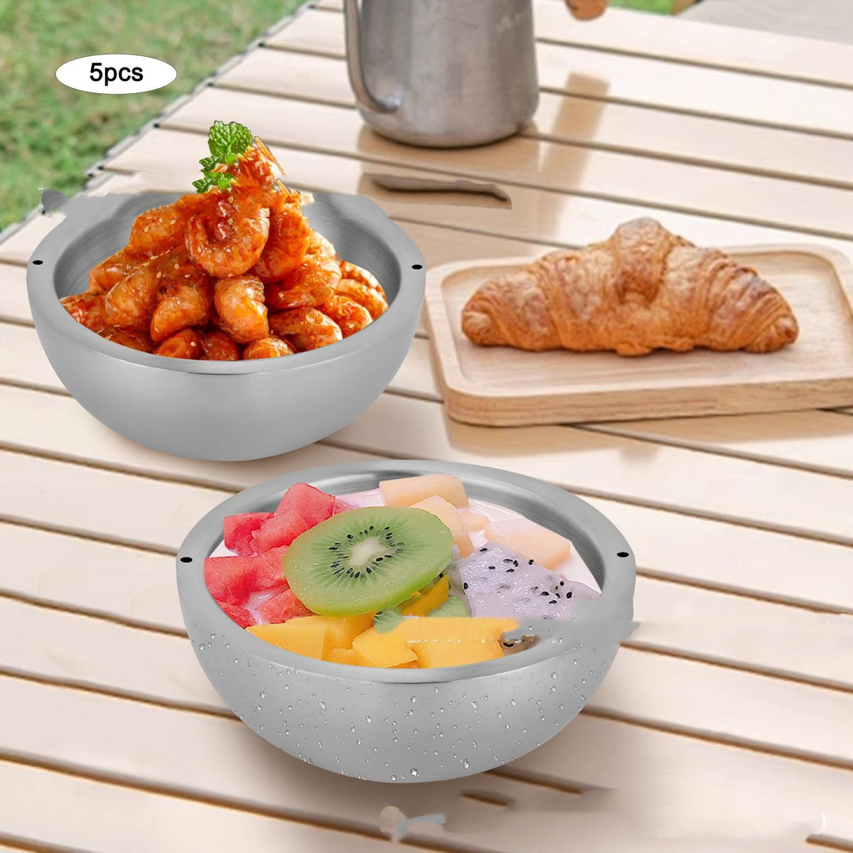 304 Stainless Steel Salad Bowl Salad Bowl Double Layer