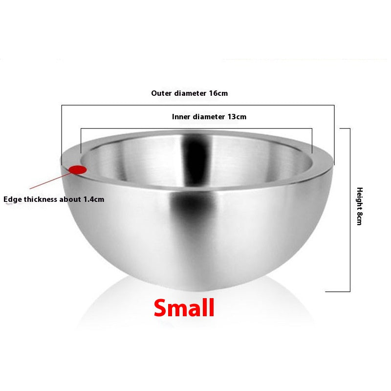 304 Stainless Steel Salad Bowl Salad Bowl Double Layer