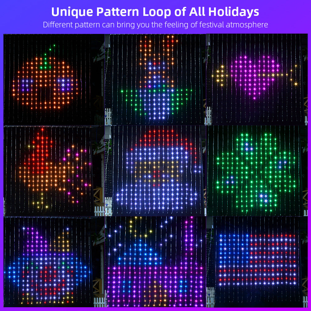Curtain Light String LED Colorful Changing Light Strip Energy-saving And Environmentally Friendly
