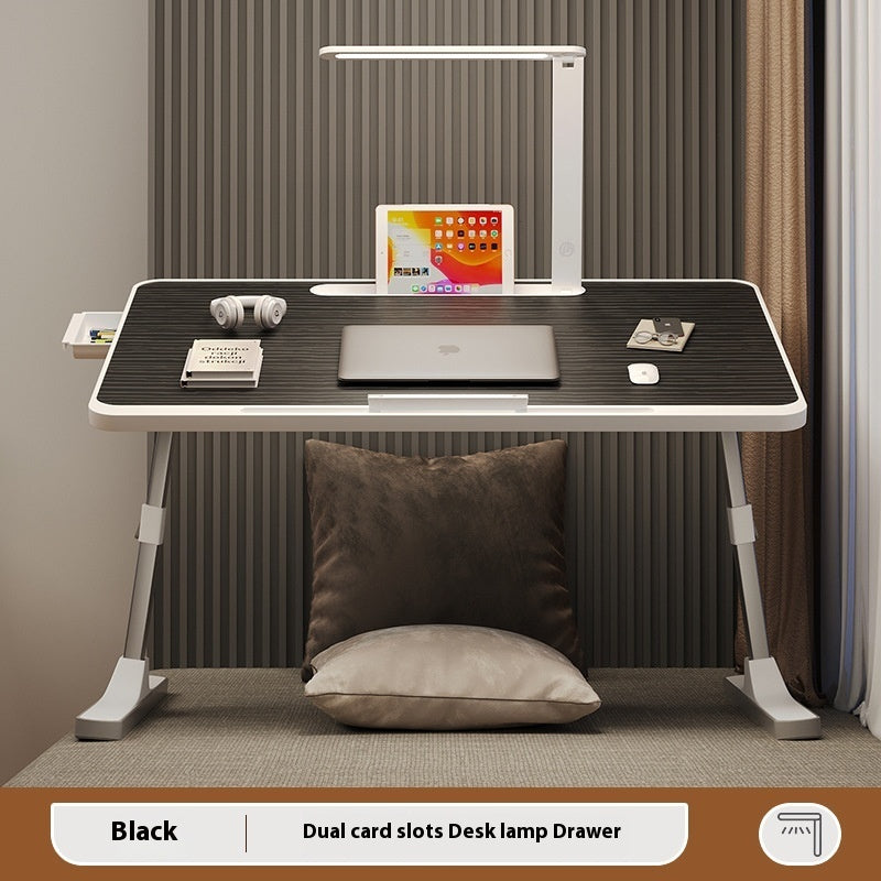 Small Table With Table Lamp Foldable Lifting