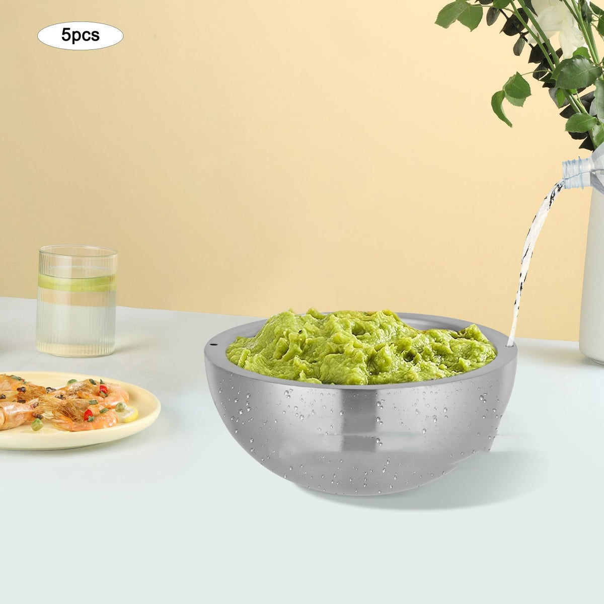 304 Stainless Steel Salad Bowl Salad Bowl Double Layer
